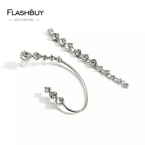 💋FLASHBUY HANGING RHINESTONE CUFF EARRING!!! - Picture 4 of 7